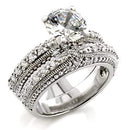 Cute Rings 5X024 Rhodium Brass Ring with AAA Grade CZ