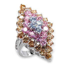 Cute Rings 60101 Rhodium Brass Ring with AAA Grade CZ