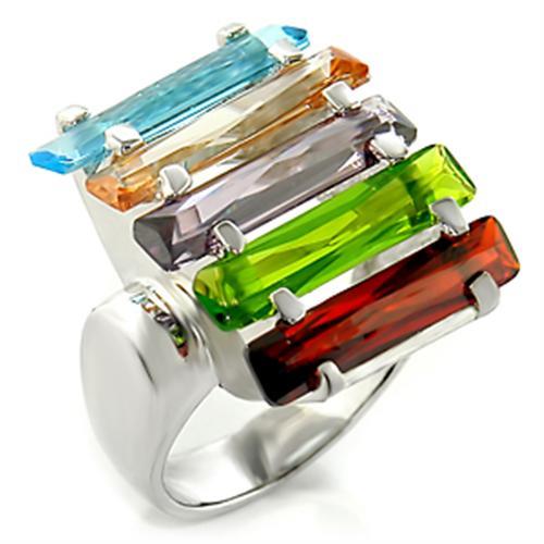 Cute Rings 6X007 Rhodium Brass Ring with AAA Grade CZ