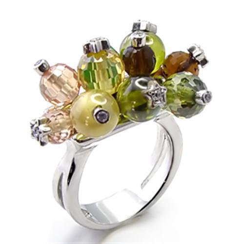 Cute Rings 6X018 Rhodium Brass Ring with AAA Grade CZ