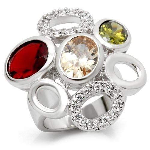 Cute Rings 6X021 Rhodium Brass Ring with AAA Grade CZ