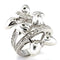 Cute Rings 6X042 Rhodium Brass Ring with AAA Grade CZ