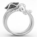 Design Engagement Ring 3W564 Rhodium Brass Ring with Top Grade Crystal