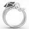 Design Engagement Ring 3W564 Rhodium Brass Ring with Top Grade Crystal