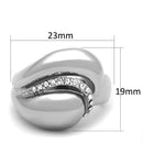 Design Engagement Ring 3W586 Rhodium Brass Ring with Top Grade Crystal