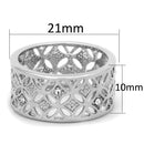 Design Engagement Ring 3W590 Rhodium Brass Ring with Top Grade Crystal