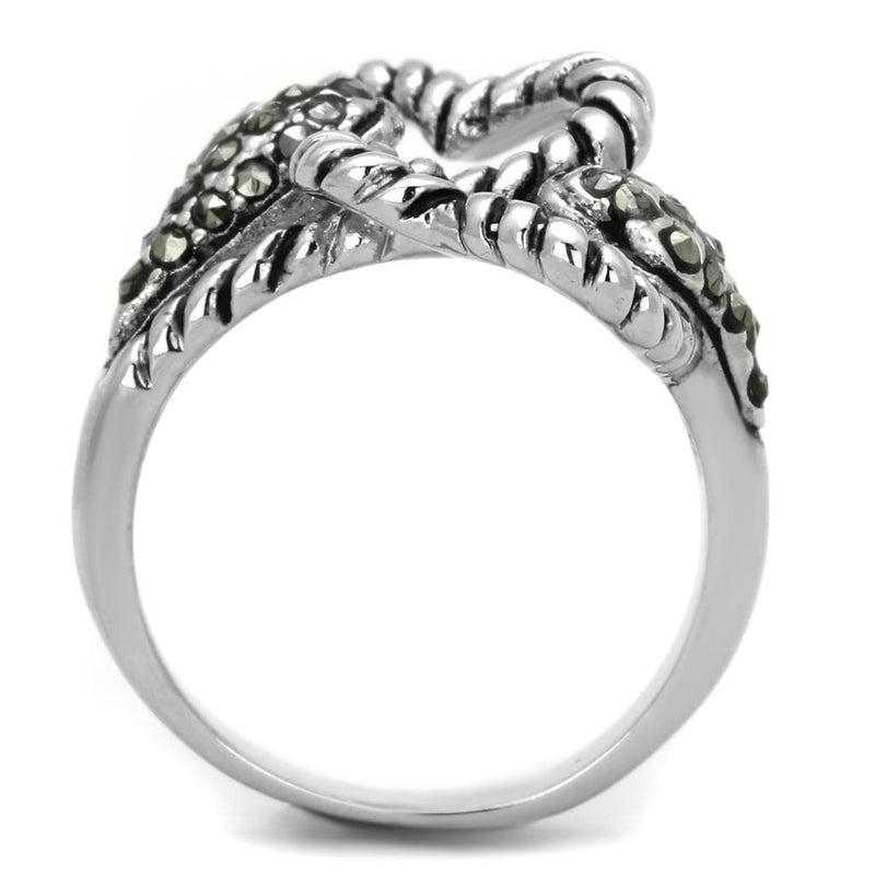 Design Engagement Ring 3W608 Rhodium Brass Ring with Synthetic