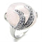 Design Engagement Ring 6X028 Rhodium Brass Ring with Precious Stone