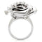 Engagement Ring Styles 1W044 Rhodium Brass Ring