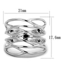 Silver Jewelry Rings Engagement Ring Styles 3W1065 Rhodium Brass Ring Alamode Fashion Jewelry Outlet
