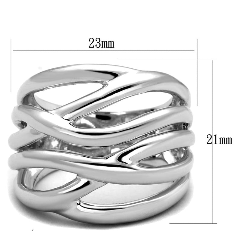 Silver Jewelry Rings Engagement Ring Styles 3W1067 Rhodium Brass Ring Alamode Fashion Jewelry Outlet