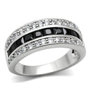 Engagement Ring Styles 3W117 Rhodium Brass Ring with AAA Grade CZ