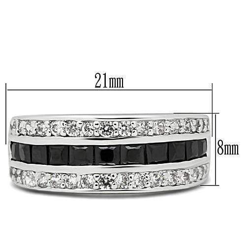 Engagement Ring Styles 3W117 Rhodium Brass Ring with AAA Grade CZ