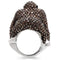 Engagement Rings 0W001 Rhodium + Ruthenium Brass Ring with AAA Grade CZ