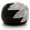 Engagement Rings 0W056 Rhodium Brass Ring with AAA Grade CZ in Topaz