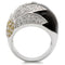 Engagement Rings 0W056 Rhodium Brass Ring with AAA Grade CZ in Topaz