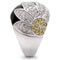 Engagement Rings 0W056 Rhodium Brass Ring with AAA Grade CZ in Topaz