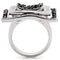 Silver Jewelry Rings Engagement Rings 0W058 Rhodium + Ruthenium Brass Ring with AAA Grade CZ Alamode