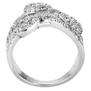 Engagement Rings 3W1446 Rhodium Brass Ring with AAA Grade CZ