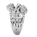 Engagement Rings 3W1446 Rhodium Brass Ring with AAA Grade CZ