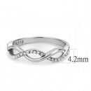 Silver Jewelry Rings Engagement Rings DA243 Stainless Steel Ring with AAA Grade CZ Alamode Fashion Jewelry Outlet