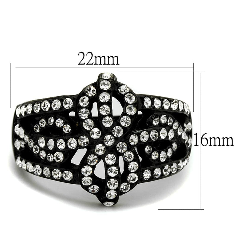 Engagement Rings For Women TK2363 - Stainless Steel Ring with Crystal