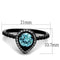 Engagement Rings For Women TK2364 Black - Stainless Steel Ring with CZ