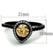 Engagement Rings For Women TK2365 Black - Stainless Steel Ring with CZ