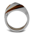 Engagement Rings For Women TK2404 Two Tone Light Brown Stainless Steel Ring