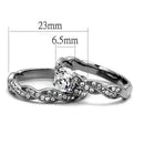 Engagement Rings For Women TK2475 Stainless Steel Ring with AAA Grade CZ