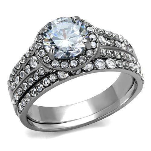 Engagement Rings For Women TK2476 Stainless Steel Ring with AAA Grade CZ