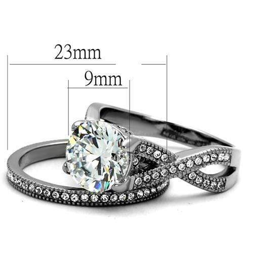 Engagement Rings For Women TK2478 Stainless Steel Ring with AAA Grade CZ