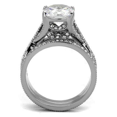 Engagement Rings For Women TK2478 Stainless Steel Ring with AAA Grade CZ