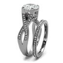 Engagement Rings For Women TK2478 Stainless Steel Ring with AAA Grade CZ