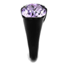 Engagement Rings For Women TK2485 - Stainless Steel Ring with Crystal in Violet