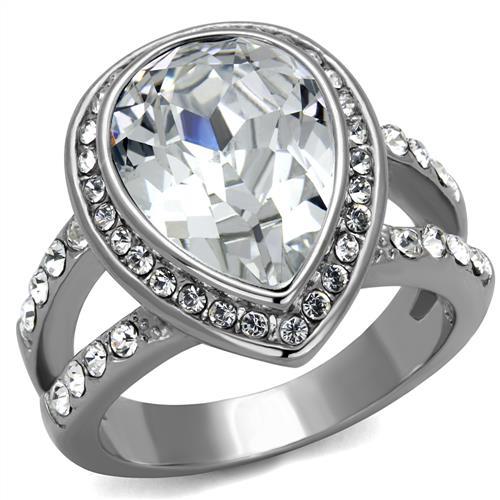 Engagement Rings For Women TK2504 Stainless Steel Ring with Crystal