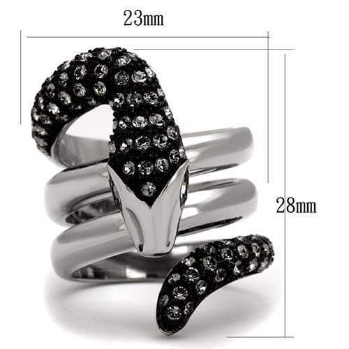 Engagement Rings For Women TK2511 Two-Tone - Stainless Steel Ring with Crystal