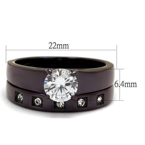 Engagement Rings For Women TK2547 Dark Brown (coffee) Stainless Steel Ring