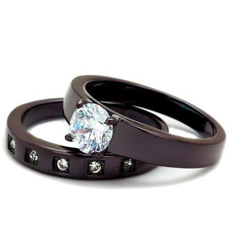 Engagement Rings For Women TK2547 Dark Brown (coffee) Stainless Steel Ring