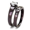 Engagement Rings For Women TK2547 Dark Brown (coffee) Stainless Steel Ring