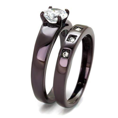 Engagement Rings For Women TK2547 Dark Brown (coffee) Stainless Steel Ring