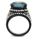 Engagement Rings For Women TK2555 - Stainless Steel Ring in London Blue