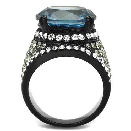 Engagement Rings For Women TK2555 - Stainless Steel Ring in London Blue