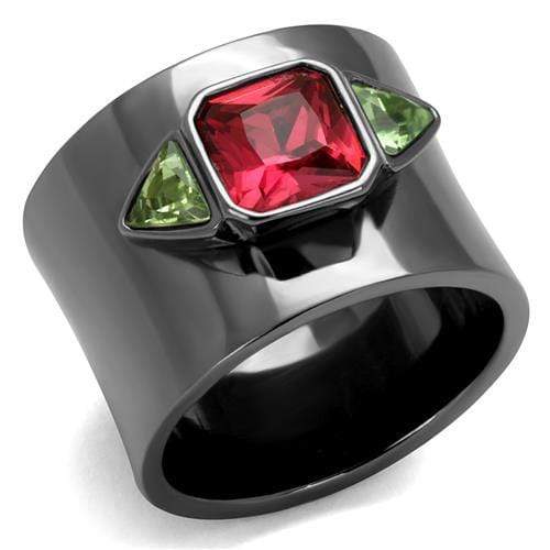 Engagement Rings For Women TK2556 Light Black Stainless Steel Ring