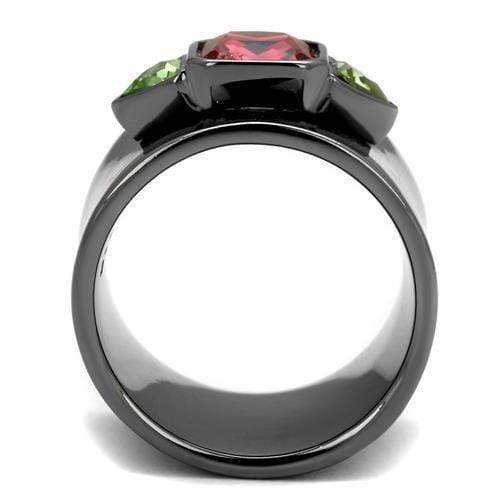 Engagement Rings For Women TK2556 Light Black Stainless Steel Ring