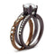 Engagement Rings For Women TK2560 Dark Brown &  Stainless Steel Ring