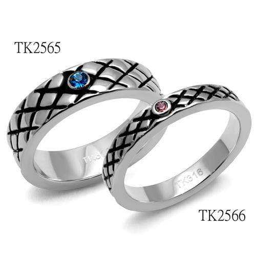 Engagement Rings For Women TK2566 Stainless Steel Ring with Crystal