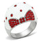 Engagement Rings For Women TK260 Stainless Steel Ring with Crystal in Ruby