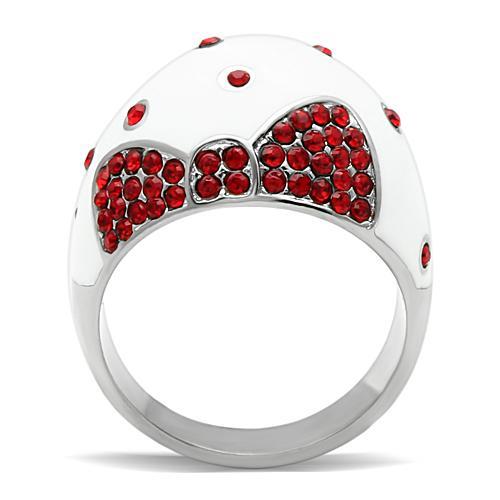 Engagement Rings For Women TK260 Stainless Steel Ring with Crystal in Ruby