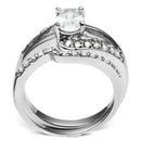 Engagement Rings LO4712 Rhodium Brass Ring with AAA Grade CZ